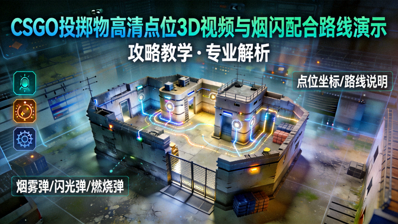 CSGO攻略教学封面 - 投掷物高清点位3D视频与烟闪配合路线演示